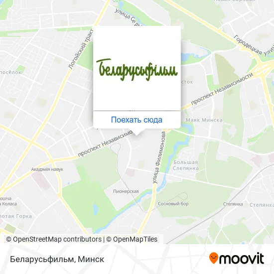 Карта Беларусьфильм