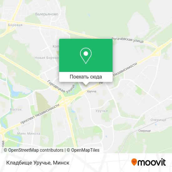 Карта Кладбище Уручье