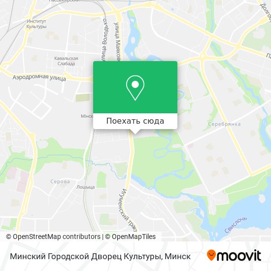 Карта Минский Городской Дворец Культуры