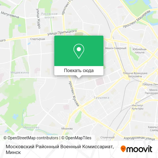 Карта Московский Районный Военный Комиссариат