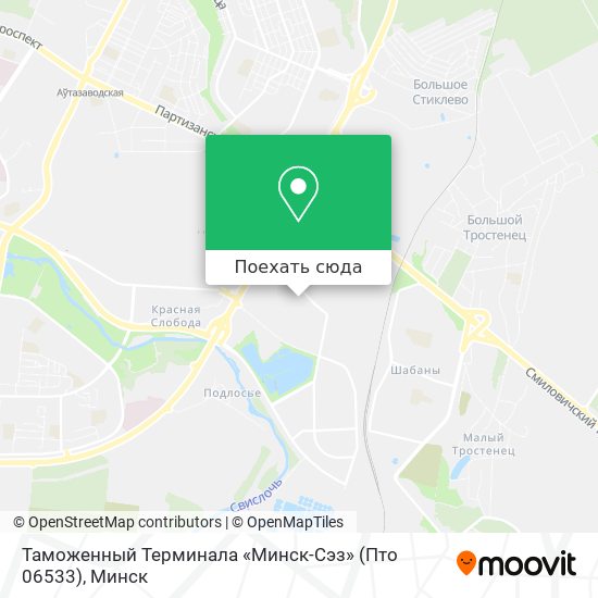 Карта Таможенный Терминала «Минск-Сэз» (Пто 06533)