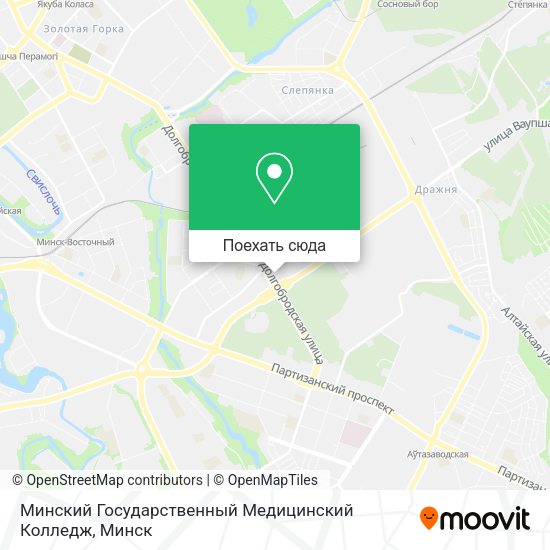 Карта Минский Государственный Медицинский Колледж