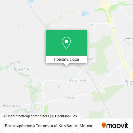 Карта Богатырёвский Тепличный Комбинат
