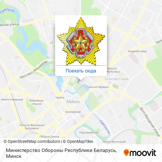 Карта Министерство Обороны Республики Беларусь