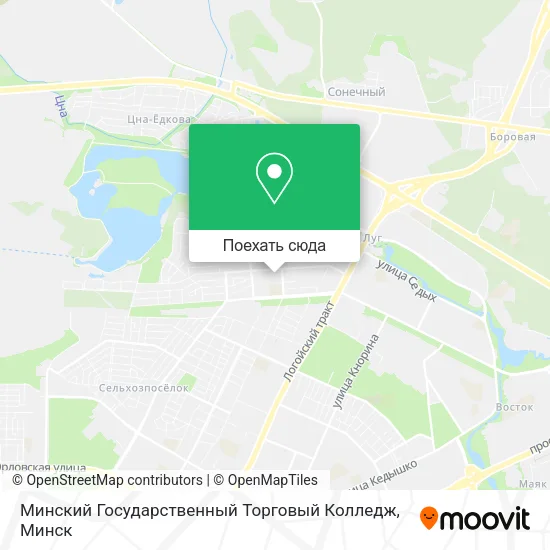 Карта Минский Государственный Торговый Колледж