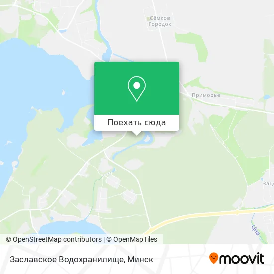 Карта Заславское Водохранилище