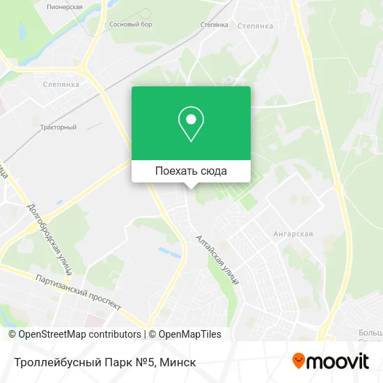 Карта Троллейбусный Парк №5