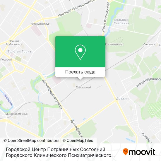 Карта Городской Центр Пограничных Состояний Городского Клинического Психиатрического Диспансера