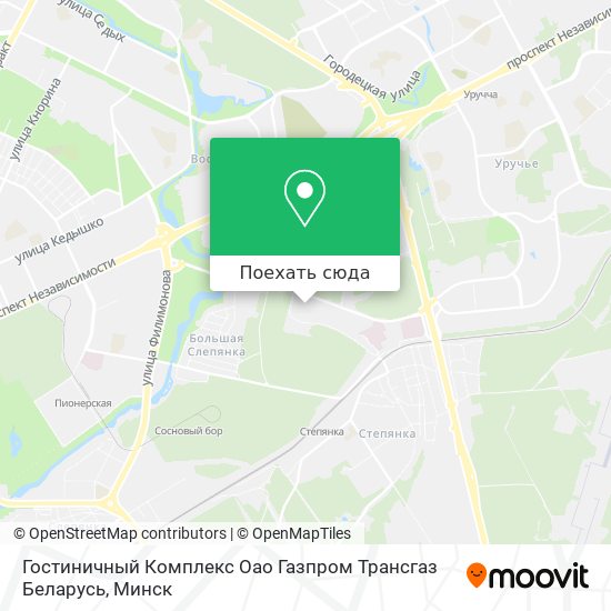 Карта Гостиничный Комплекс Оао Газпром Трансгаз Беларусь