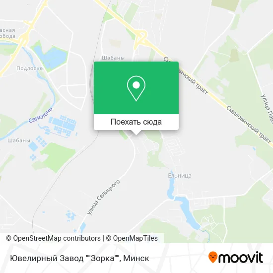 Карта Ювелирный Завод ""Зорка""