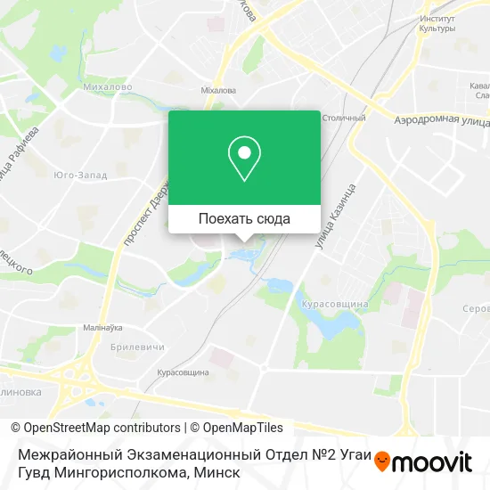 Карта Межрайонный Экзаменационный Отдел №2 Угаи Гувд Мингорисполкома