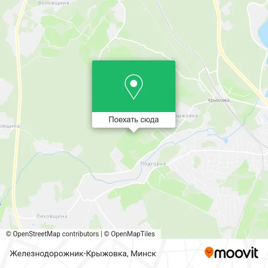 Карта Железнодорожник-Крыжовка
