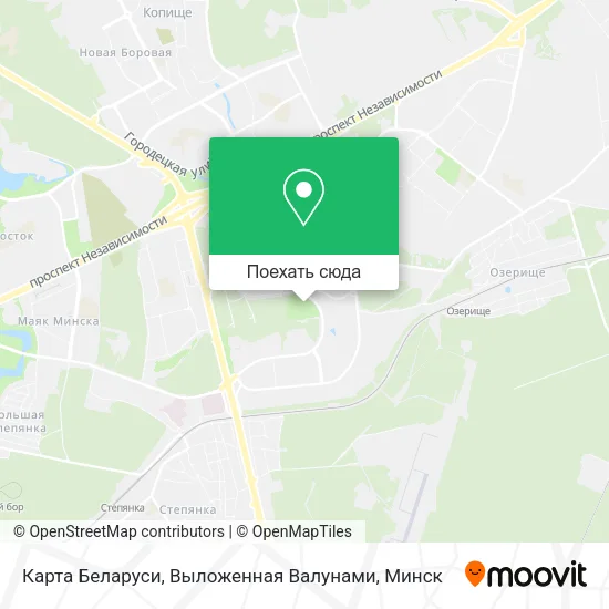 Карта Карта Беларуси, Выложенная Валунами