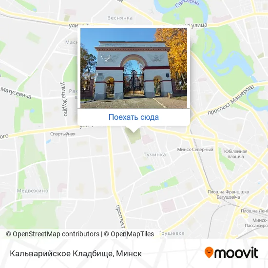 Карта Кальварийское Кладбище