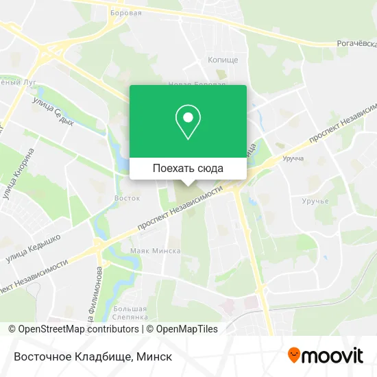 Карта Восточное Кладбище