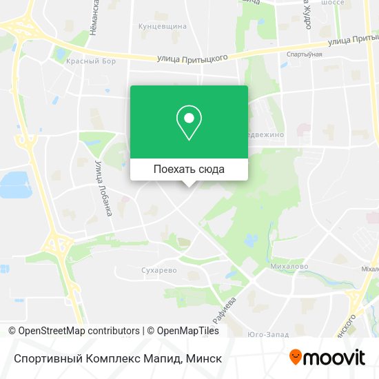 Карта Спортивный Комплекс Мапид