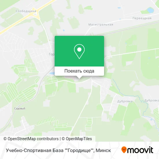 Карта Учебно-Спортивная База ""Городище""