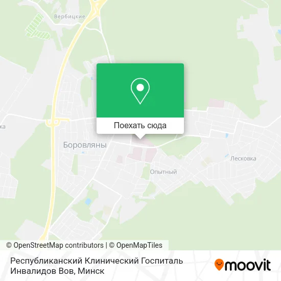 Карта Республиканский Клинический Госпиталь Инвалидов Вов