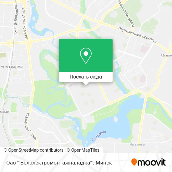 Карта Оао ""Белэлектромонтажналадка""