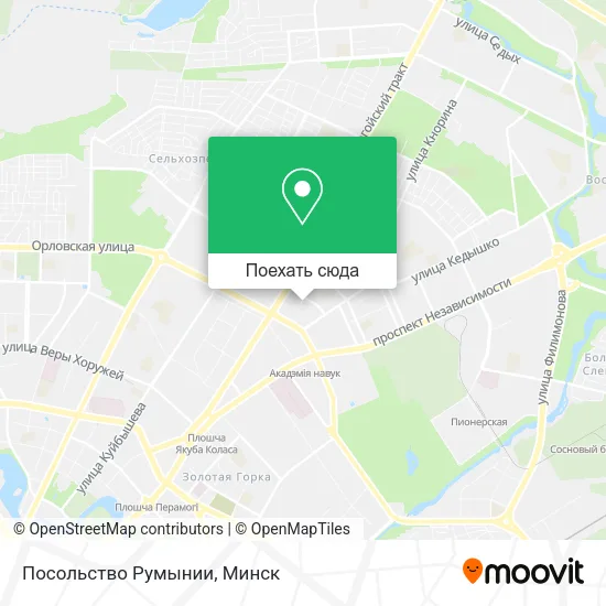 Карта Посольство Румынии