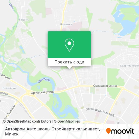 Карта Автодром Автошколы Стройвертикальинвест