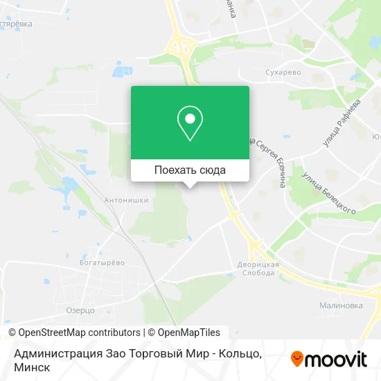 Карта Администрация Зао Торговый Мир - Кольцо
