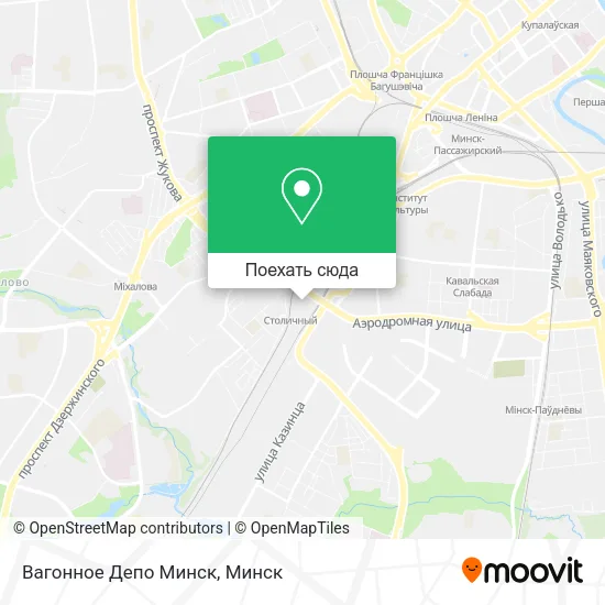 Карта Вагонное Депо Минск