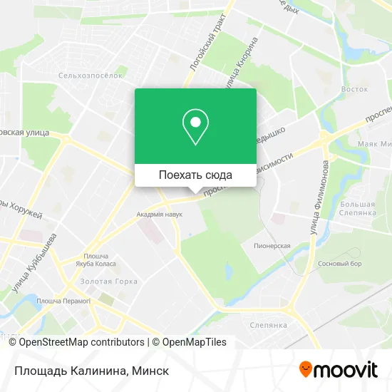 Карта Площадь Калинина