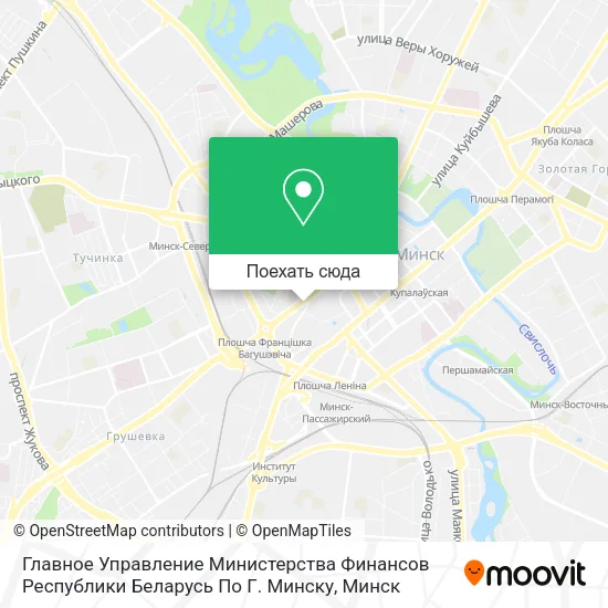 Карта Главное Управление Министерства Финансов Республики Беларусь По Г. Минску