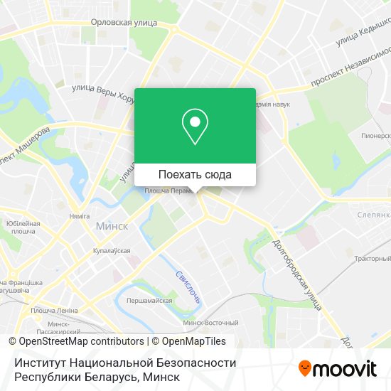Карта Институт Национальной Безопасности Республики Беларусь