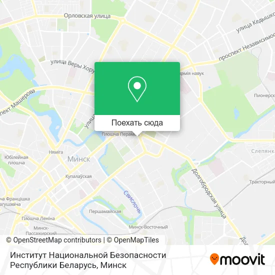 Карта Институт Национальной Безопасности Республики Беларусь