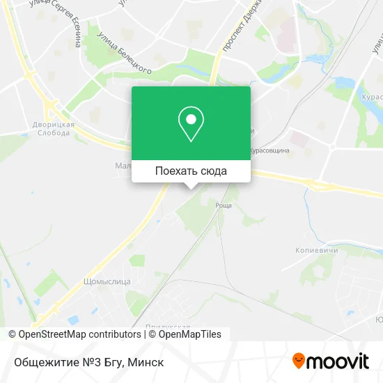 Карта Общежитие №3 Бгу