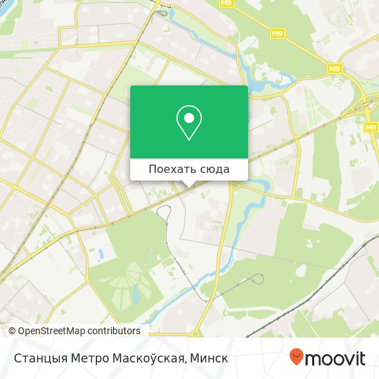 Карта Станцыя Метро Маскоўская