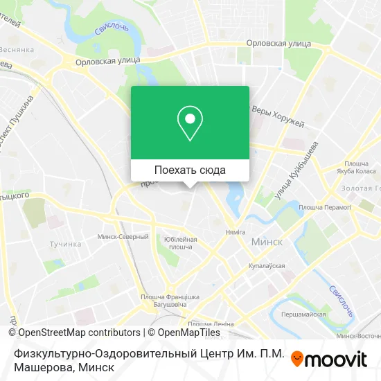 Карта Физкультурно-Оздоровительный Центр Им. П.М. Машерова