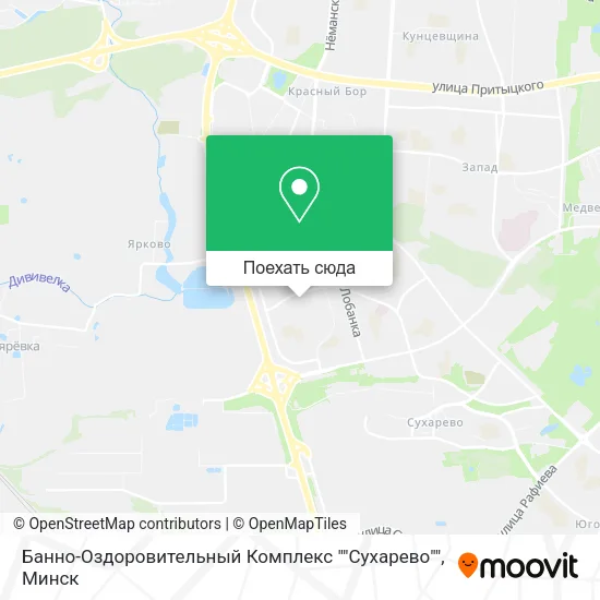 Карта Банно-Оздоровительный Комплекс ""Сухарево""