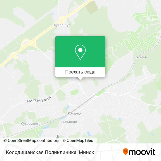 Карта Колодищанская Поликлиника