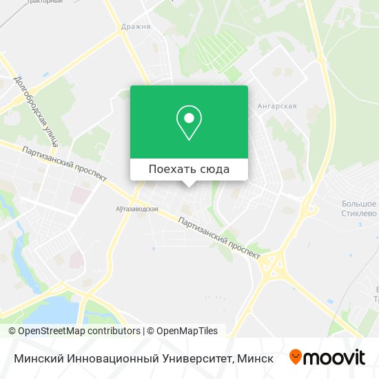 Карта Минский Инновационный Университет