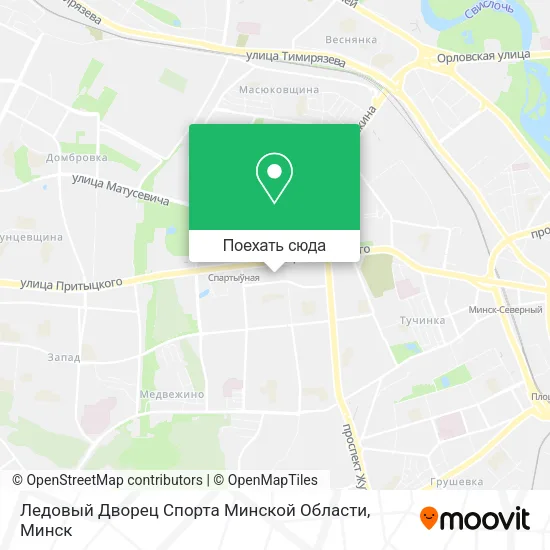 Карта Ледовый Дворец Спорта Минской Области
