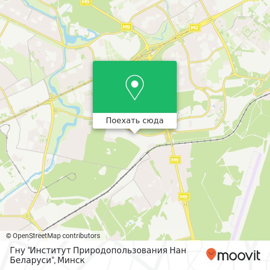 Карта Гну "Институт Природопользования Нан Беларуси"