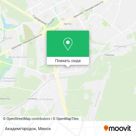 Карта Академгородок