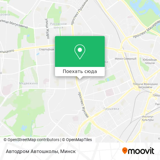 Карта Автодром Автошколы