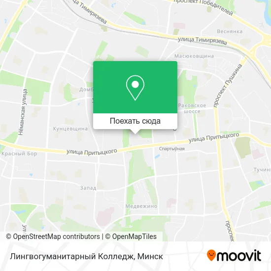Карта Лингвогуманитарный Колледж