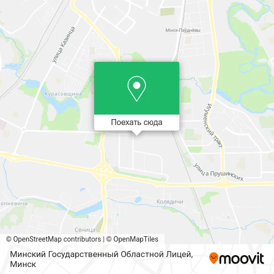 Карта Минский Государственный Областной Лицей