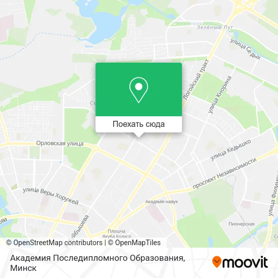 Карта Академия Последипломного Образования