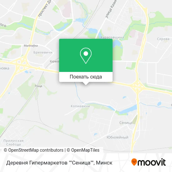 Карта Деревня Гипермаркетов ""Сеница""