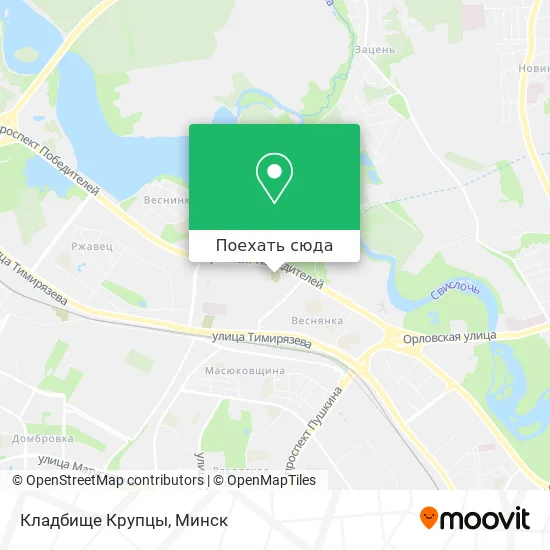 Карта Кладбище Крупцы