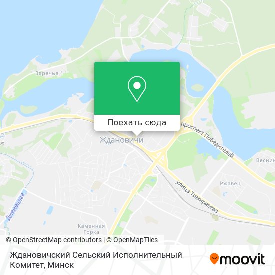 Карта Ждановичский Сельский Исполнительный Комитет