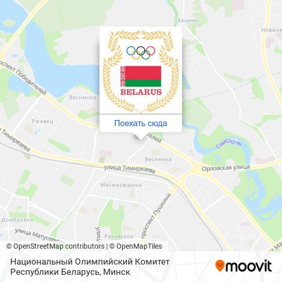 Карта Национальный Олимпийский Комитет Республики Беларусь