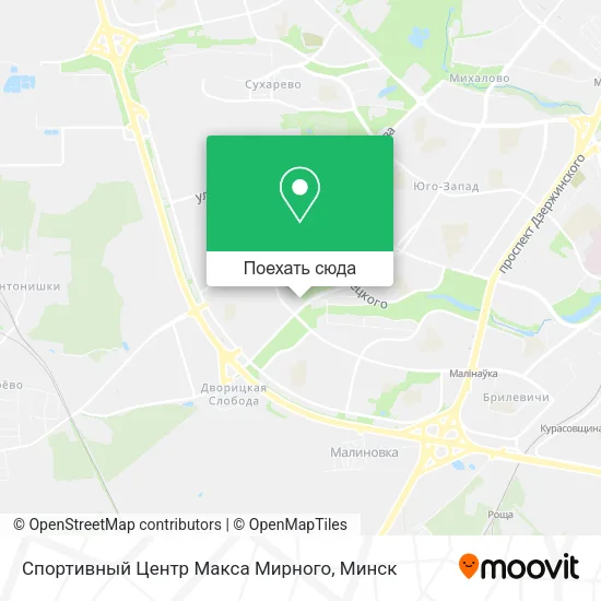 Карта Спортивный Центр Макса Мирного
