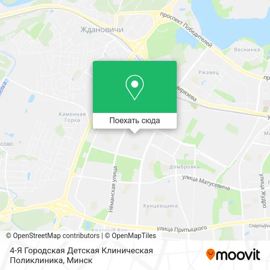 Карта 4-Я Городская Детская Клиническая Поликлиника